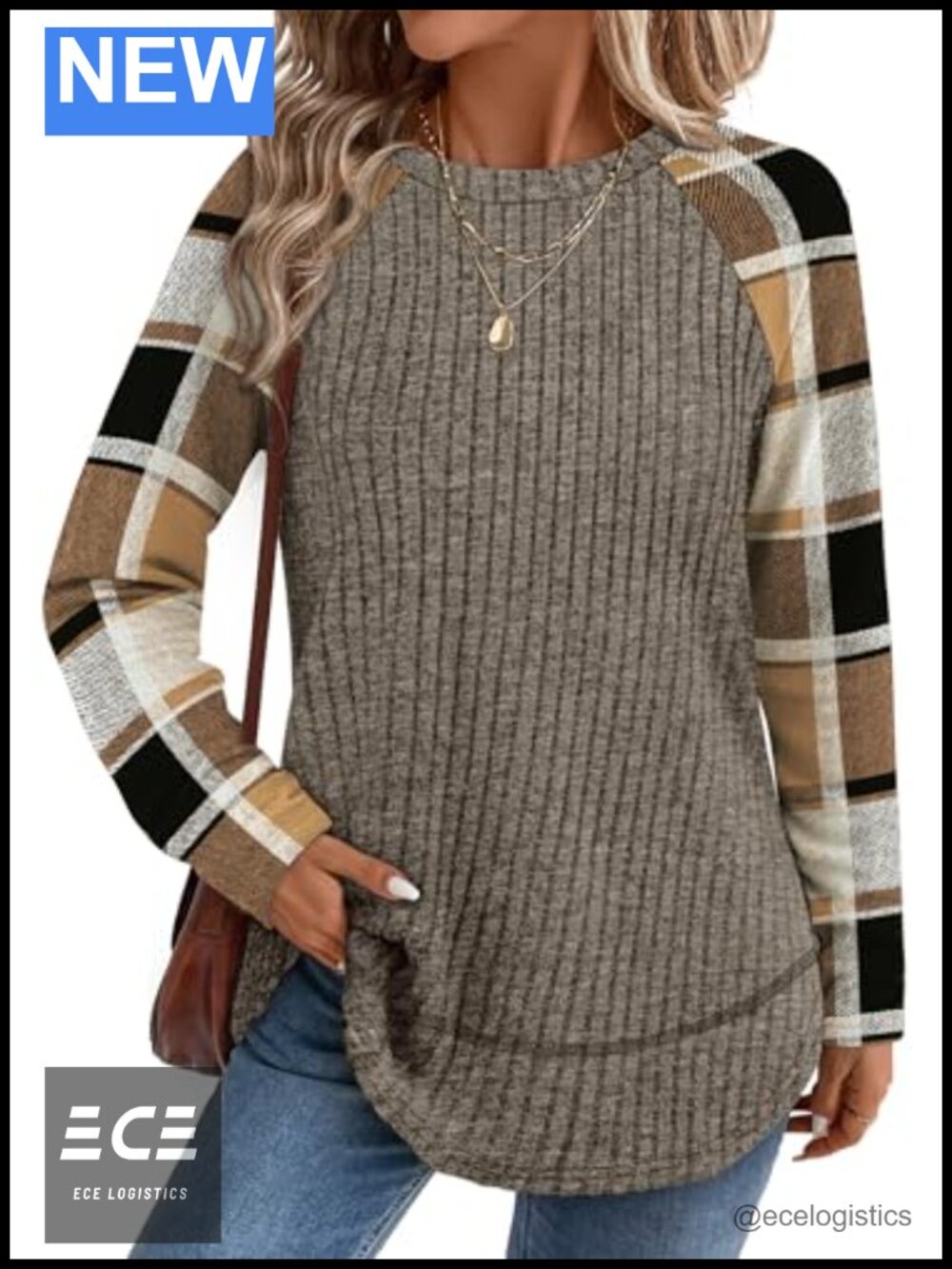Long Sleeve Tunic Top Women Lightweight Crew Neck Pullover Fall Sweater